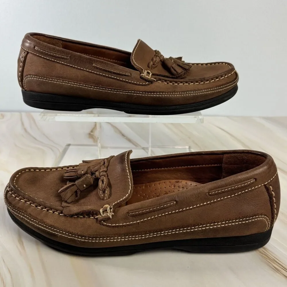 Dockers Men's Shoes Brown Suede Sz 9M Tasseled Loafer Slip-On Casual 90-7037 EUC